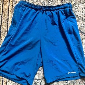 Patagonia Blue Athletic Shorts Lightweight Performance